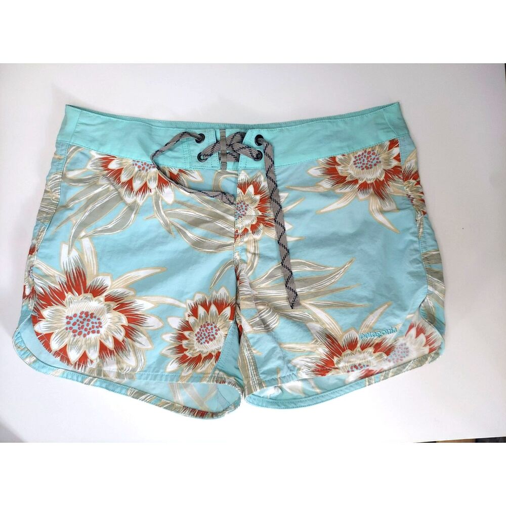 Patagonia Womens Board Shorts Sz 2 Surf Swim Trunks Drawstring Travel